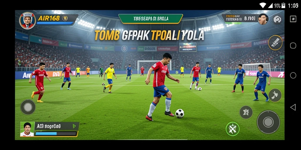 Tampilan mendebarkan dari pertandingan sepak bola di AIR168.