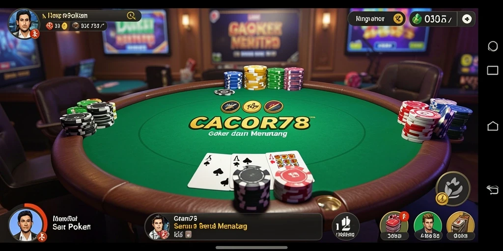 Tampilan permainan poker yang seru dan menantang di CACOR78.