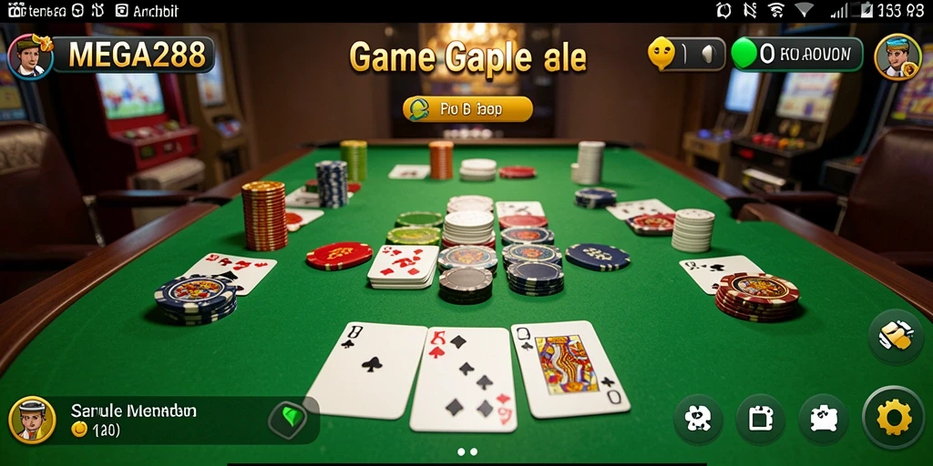 Screenshot gameplay seru dari game Gaple MEGA288.