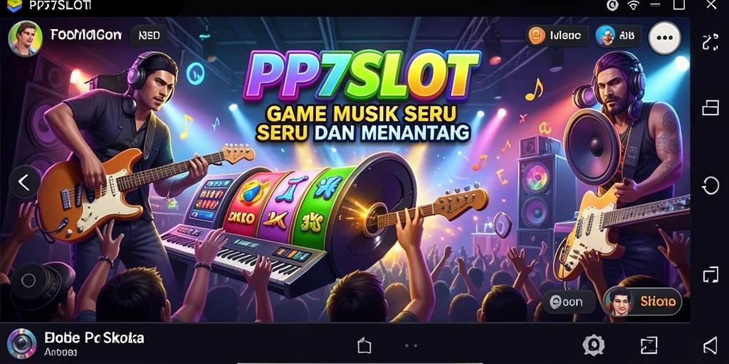 Screenshot gameplay PP7SLOT menampilkan pemain yang menikmati musik.