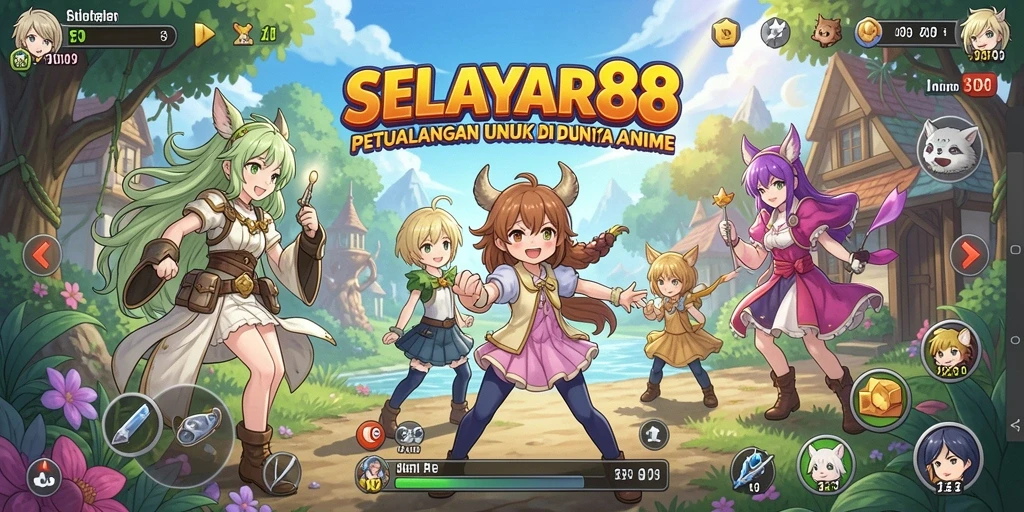 Tampilan gameplay <strong>SELAYAR88</strong> yang penuh aksi dan karakter Anime menarik.