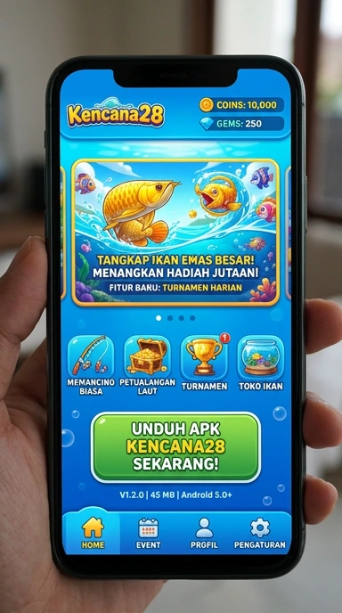 Tampilan utama aplikasi kencana28 dengan berbagai pilihan aplikasi.